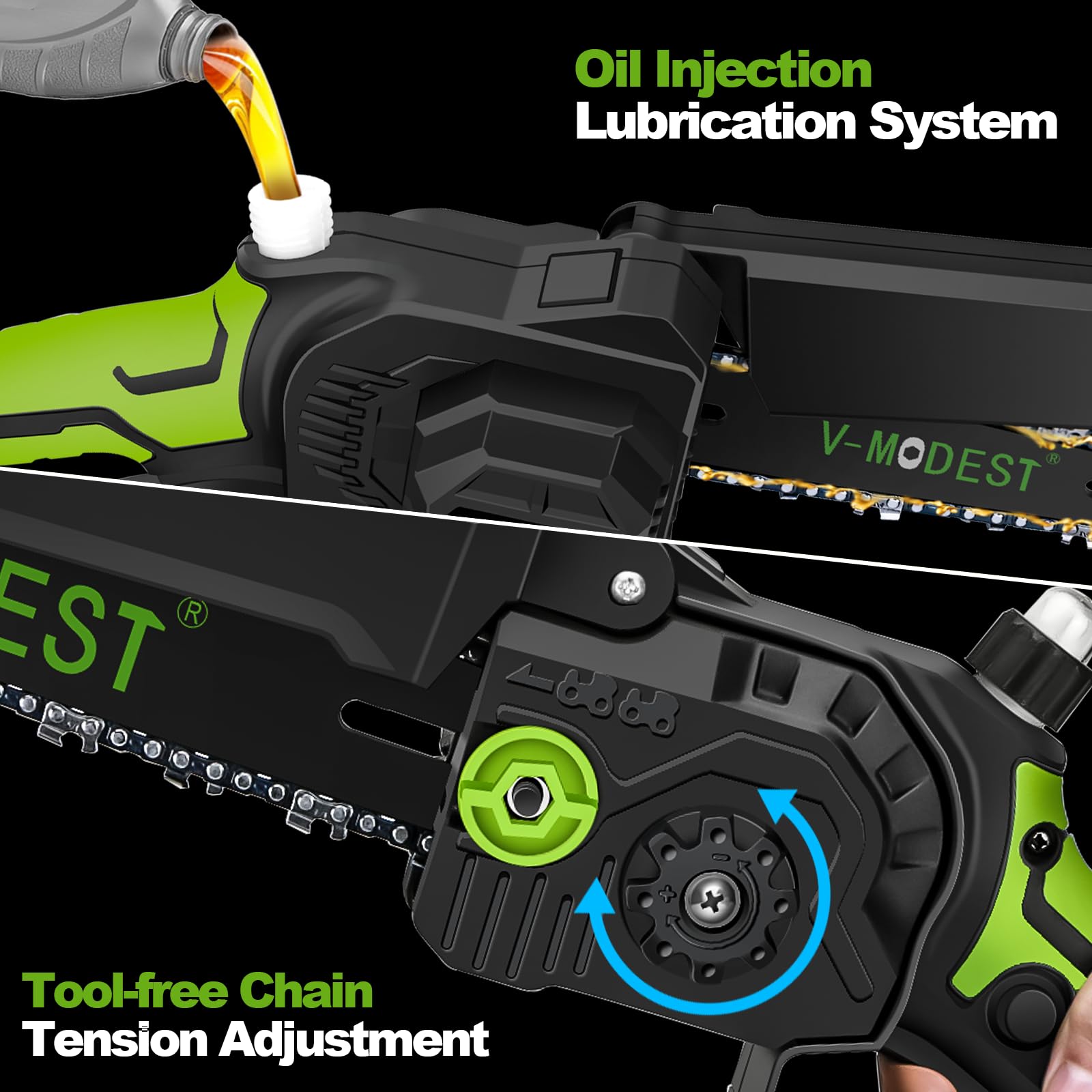 V-MODEST double-lock safety design supports secure operation.