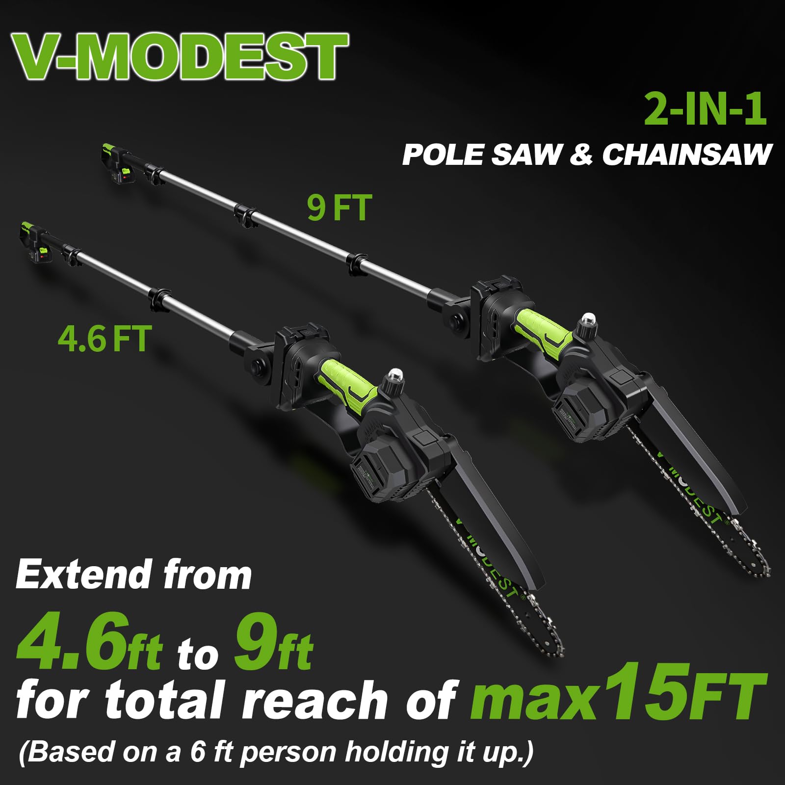 V-MODEST lubrication system reduces chain wear and maintenance.
