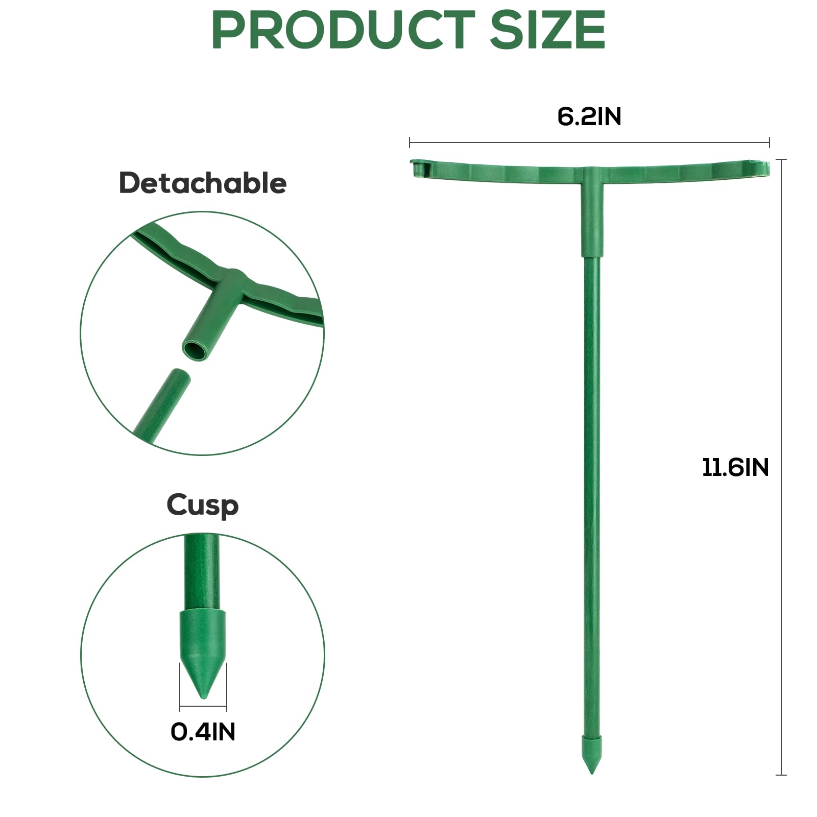 VACONICO abs-plastic-stake weather-resistant and reusable for long-lasting plant support