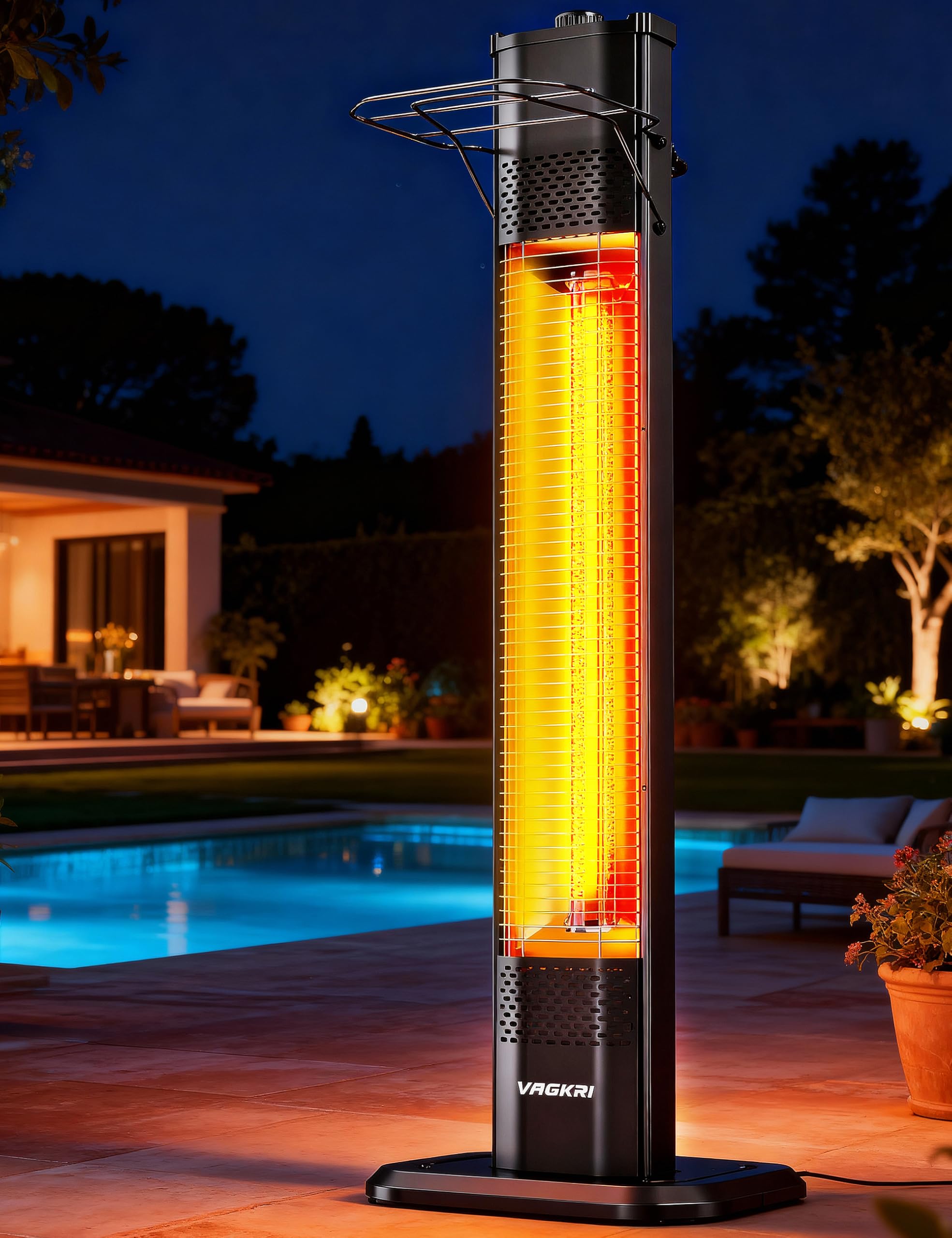 VAGKRI dual carbon tube infrared heat for even warmth