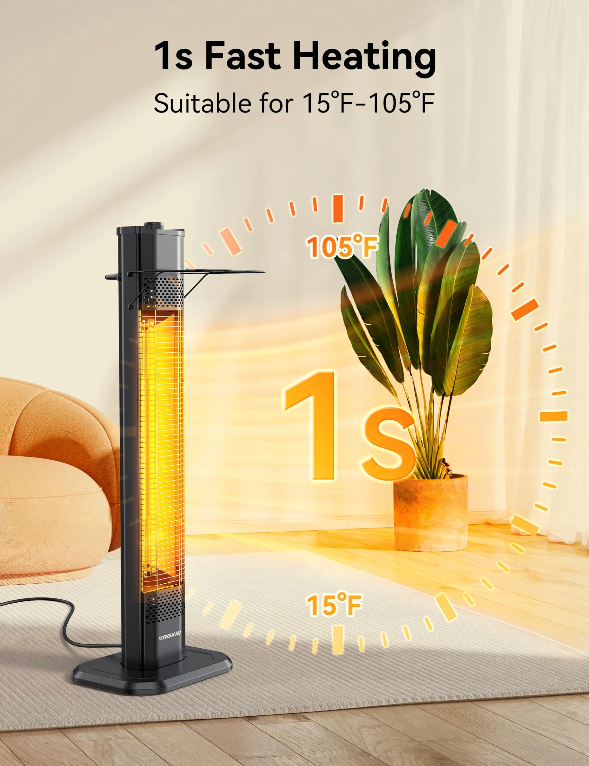 VAGKRI three heat levels offer customizable warmth