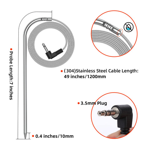 VAGLOBA Gravity-series probe with 3.5mm plug for fast readings.