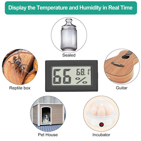 Vaikby humidity readout covers 10% to 99% RH for humidity control.