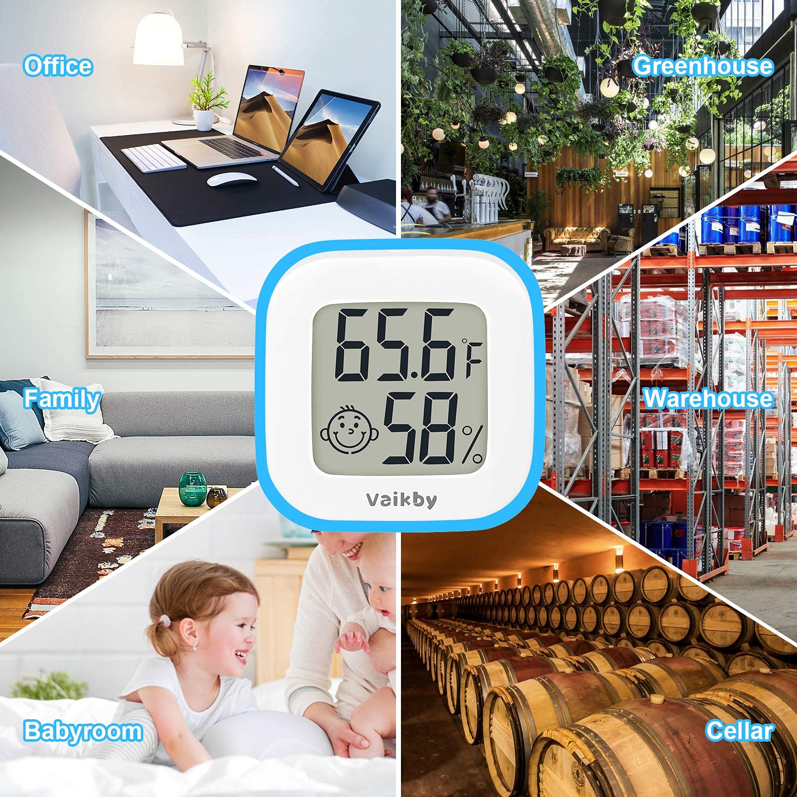 Vaikby compact monitor ideal for offices, basements, humidors.