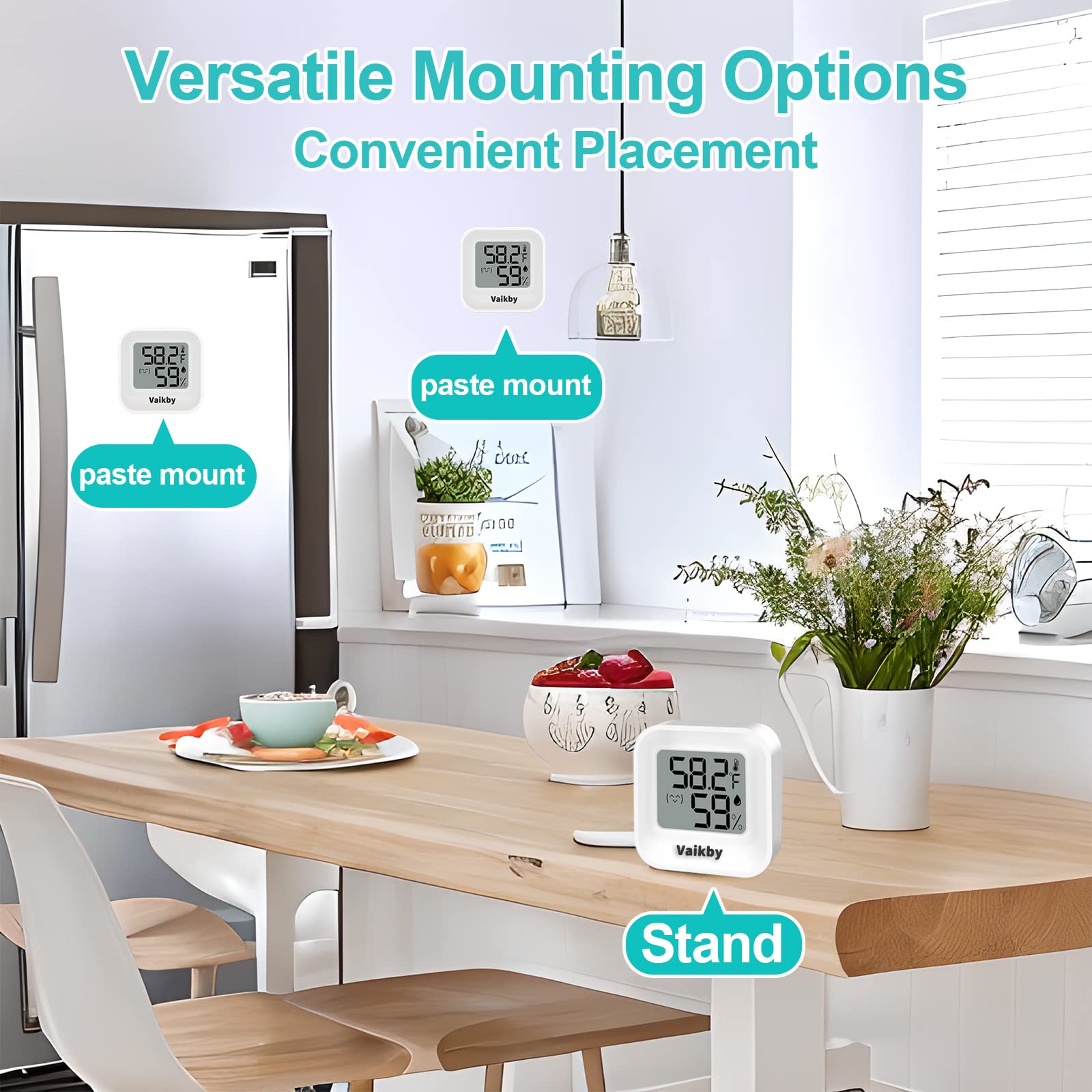 Vaikby live readings illustrate quick adjustments for humidity and temperature balance