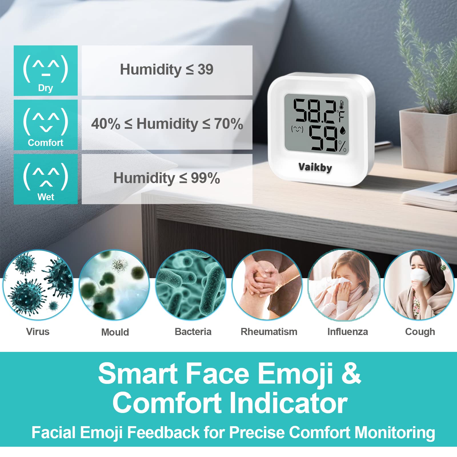 Vaikby wall-mount option demonstrates versatile placement in living room or office
