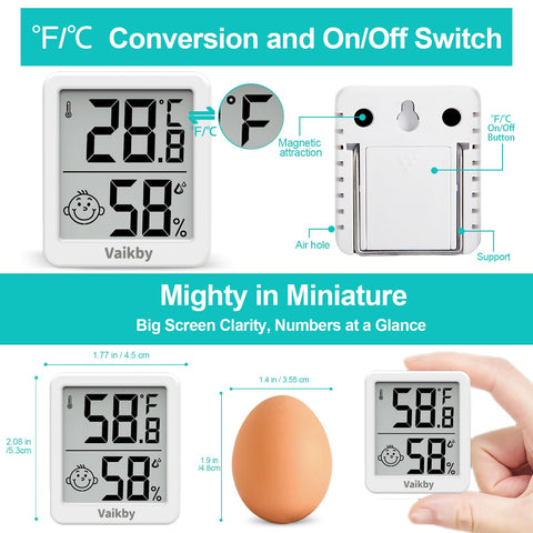 Vaikby nursery room humidity monitor helps maintain comfortable conditions