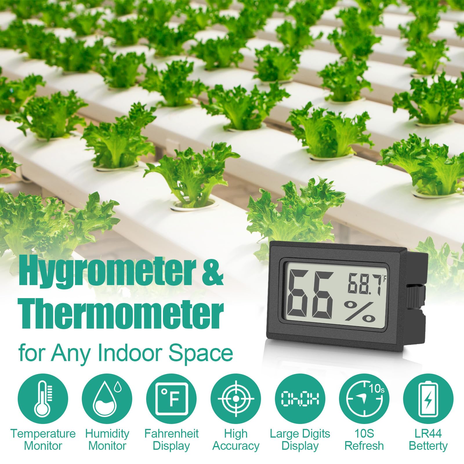 Vaikby precise temp-humidity sensor close-up highlights accuracy.