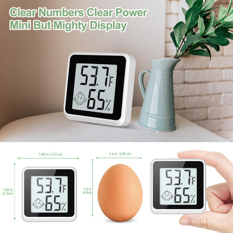 Vaikby room thermometer LCD easy-read for quick measurements