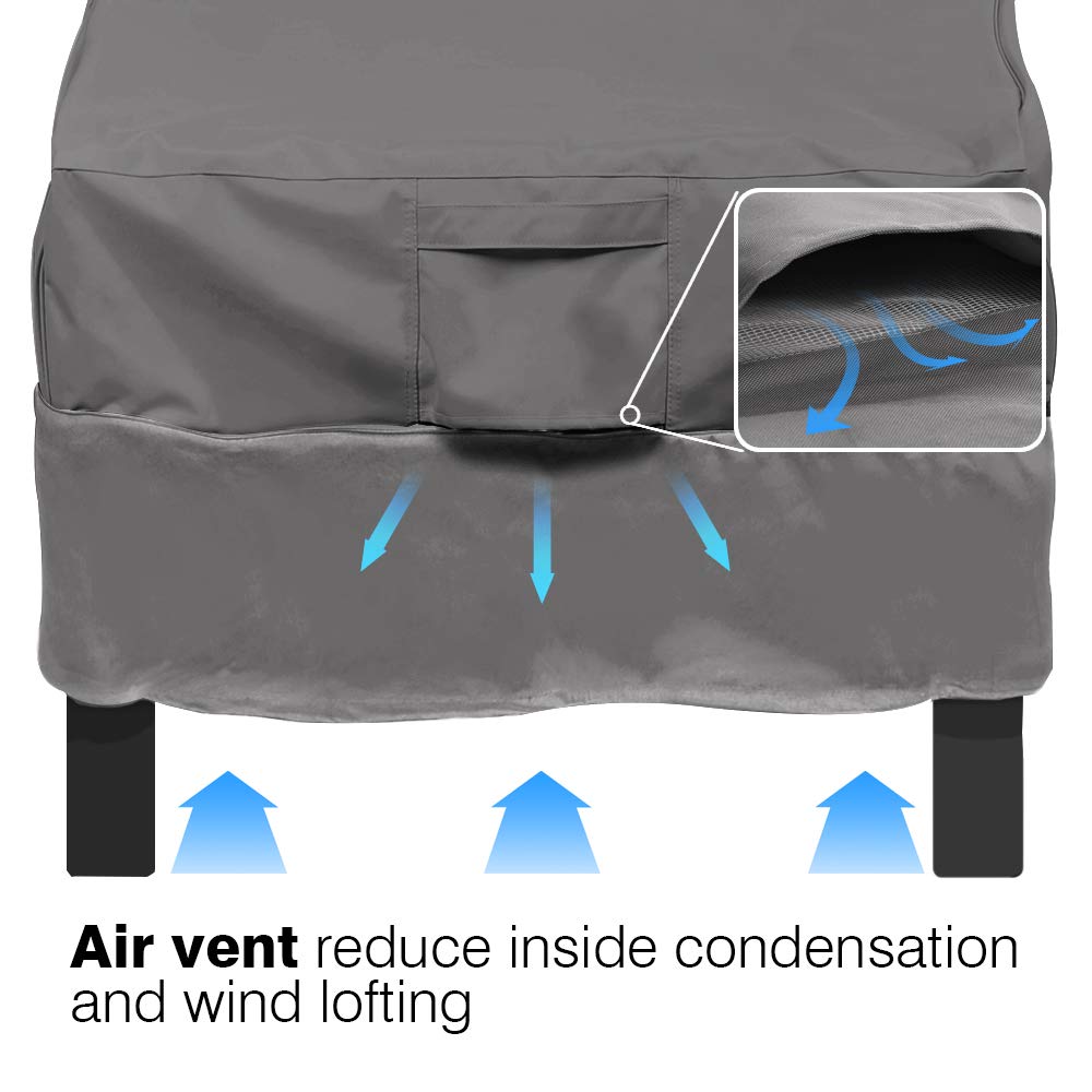 Vailge large grey 2-pack fits chairs sized 35W x 38D x 31H