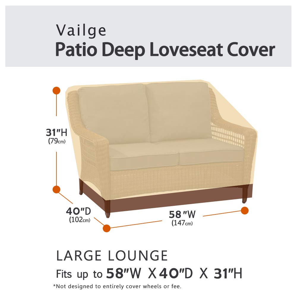 Vailge 2-seater patio cover with air vent keeps seating dry