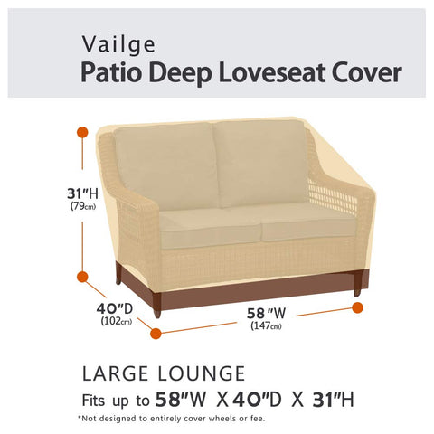 Vailge 2-seater patio cover with air vent keeps seating dry