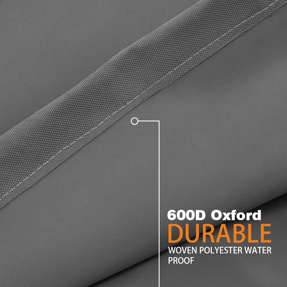Vailge belted hem with click-close straps securing the cover against wind