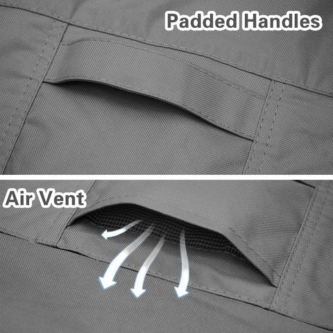 Vailge grey chair cover with handles for easy removal and cleaning.
