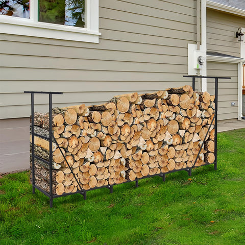 Vailge firewood rack assembled with hardware included for quick setup