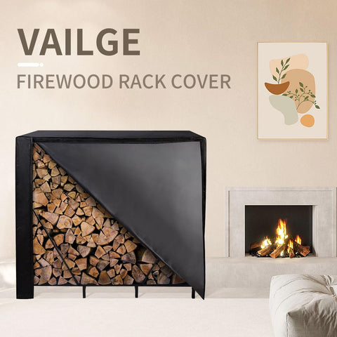 Vailge firewood rack cover all-seasons protection against rain, sun, and snow.