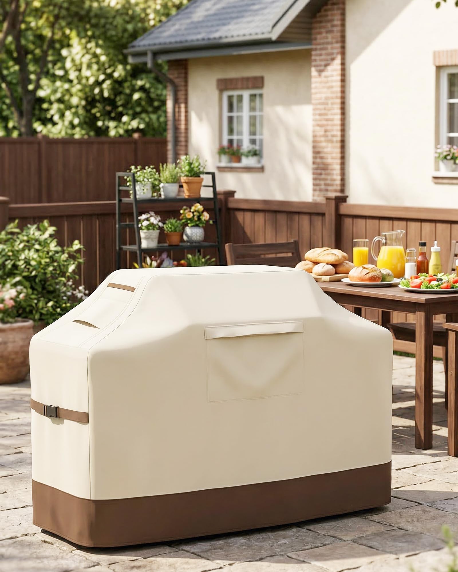 Vailge grill cover ready for hanging storage