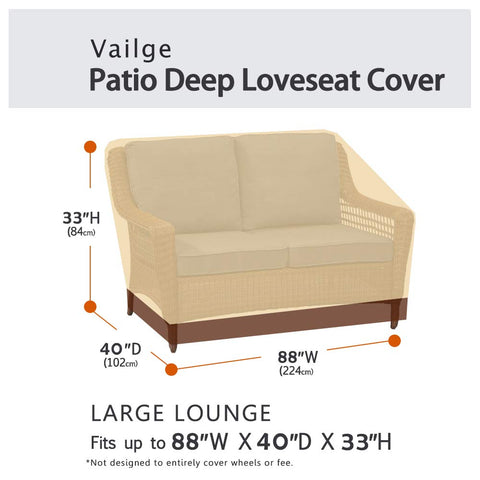 Vailge deep sofa cover fabric close-up showing rugged waterproof coating
