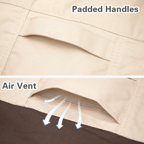 Vailge high-back chair cover beige easy-grip handles aid removal and insertion.