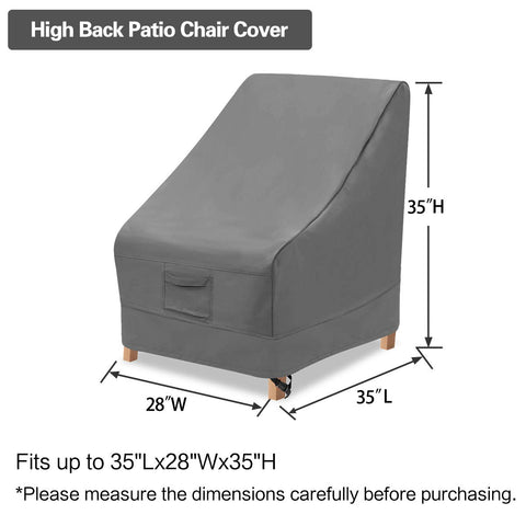 Vailge waterproof 600D chair cover guards outdoor furniture against moisture.