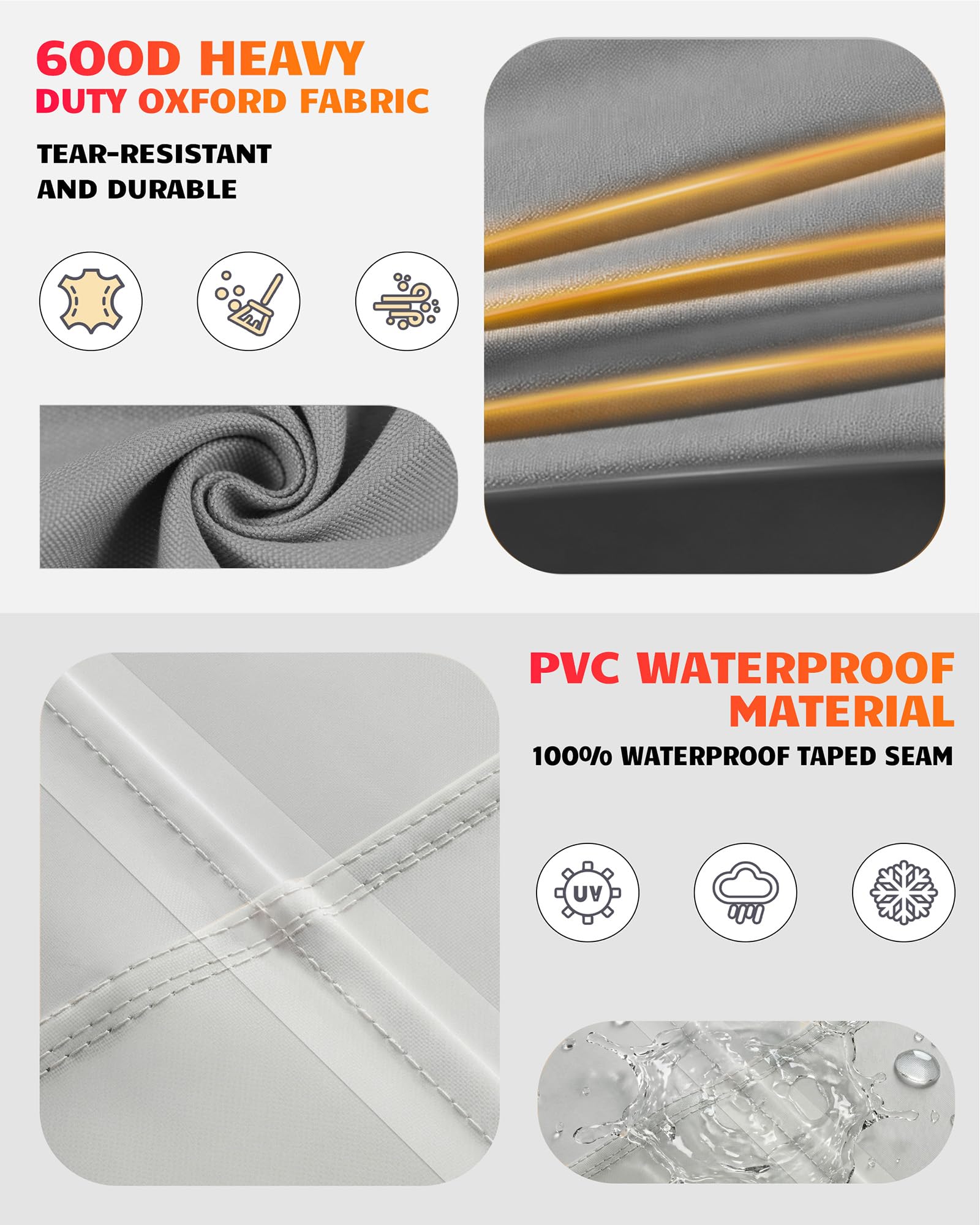 Vailge padded handles enable easy fitting and removal