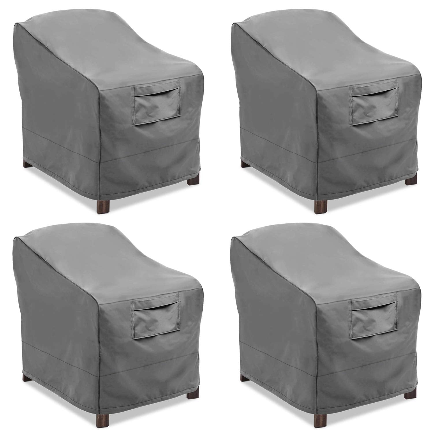 Vailge large grey patio chair cover protecting a deep‑seat chair from sun and rain