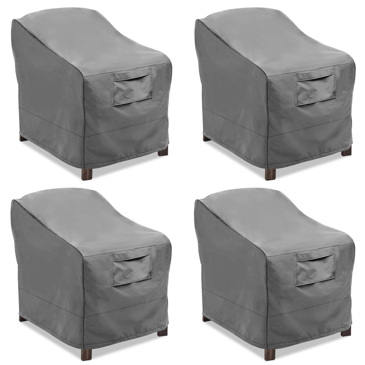 Vailge large grey patio chair cover protecting a deep‑seat chair from sun and rain