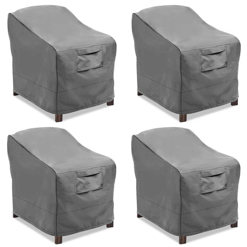 Vailge large grey patio chair cover protecting a deep‑seat chair from sun and rain