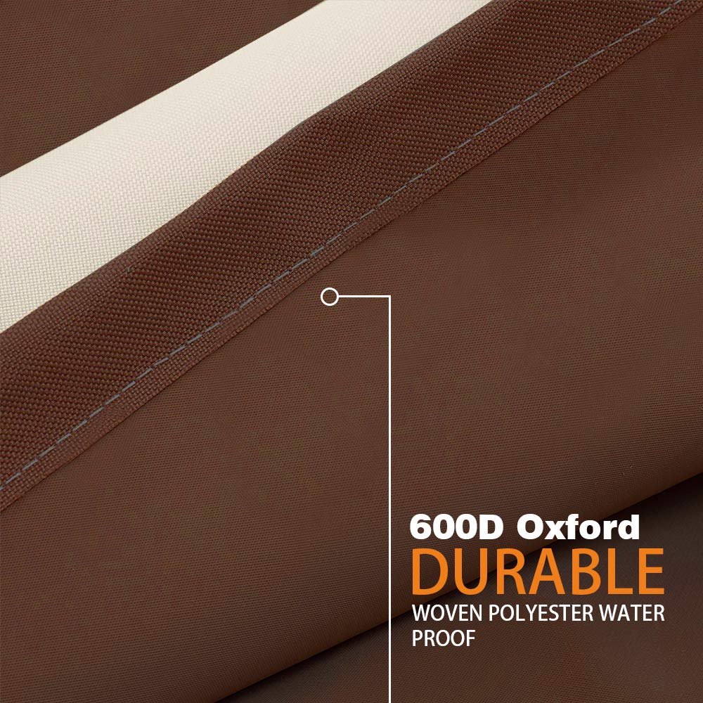 Vailge brown belt-closure system demonstrates adjustable fit against gusts