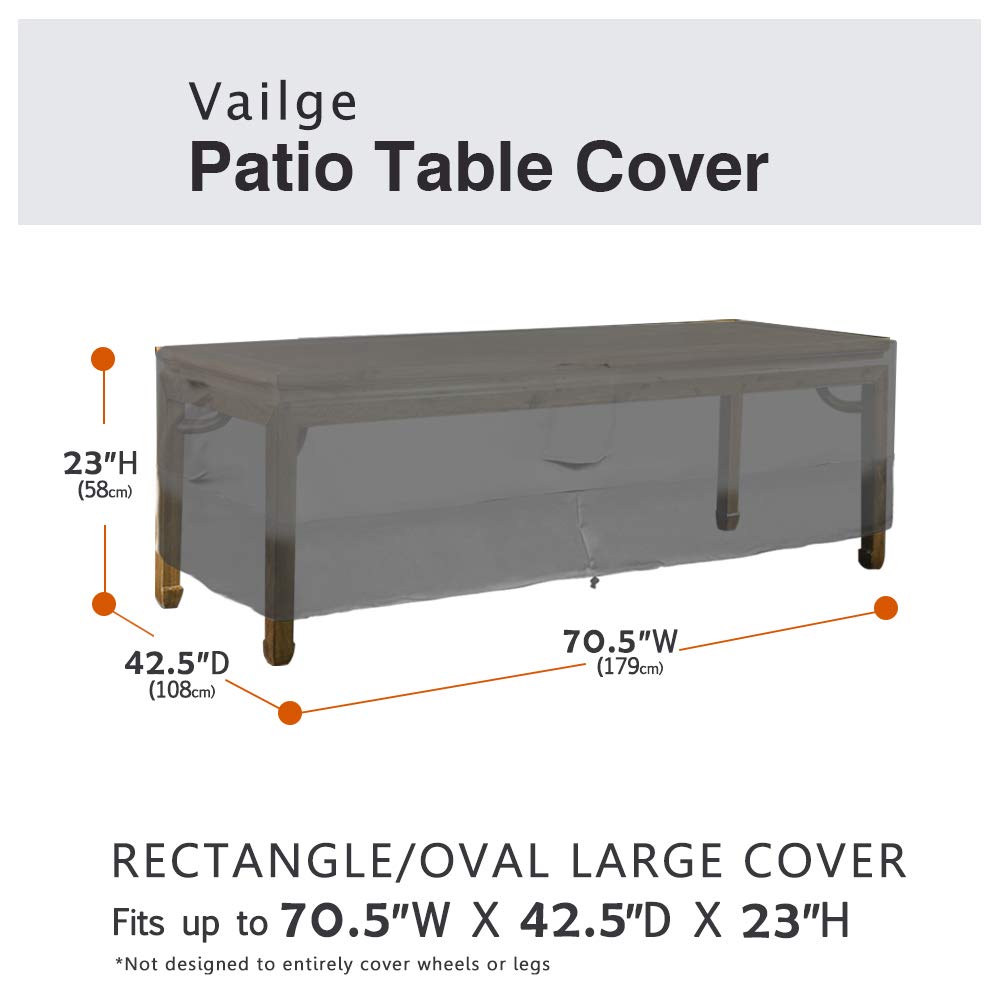 Vailge cover with UV protection shields patio furniture from sun damage