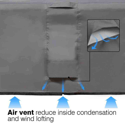 Vailge wind-resistant design helps keep the cover in place