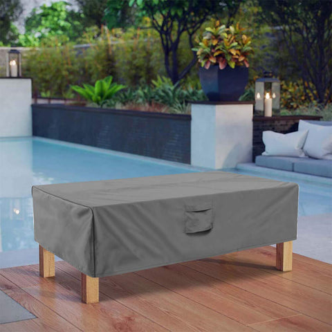 Vailge grey rectangular cover complements outdoor spaces while protecting furniture