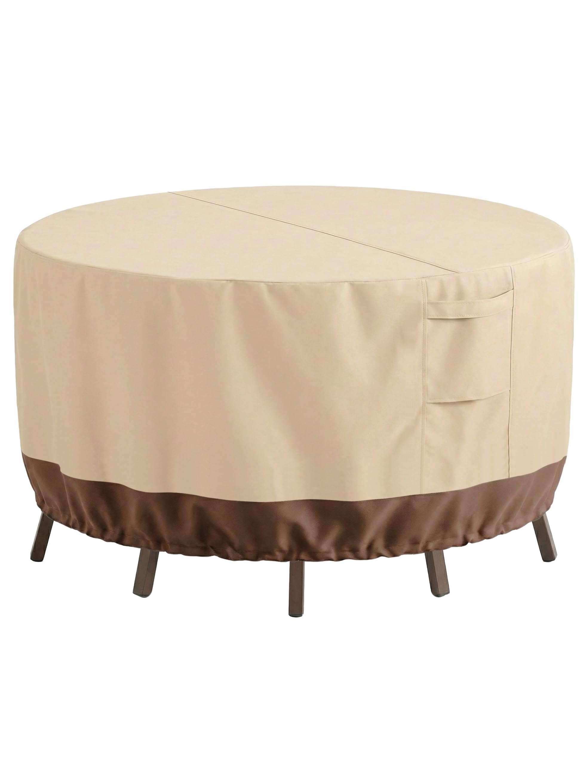 Vailge round patio cover waterproof protection for outdoor furniture in rain.