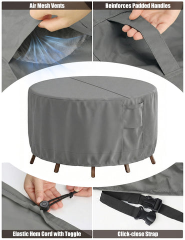 Vailge padded handles enable easy removal of the cover