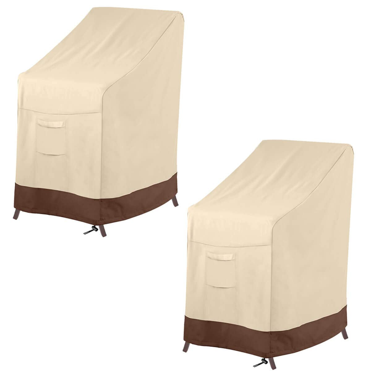 Vailge stackable chair cover close-up waterproof fabric protects outdoor chairs.