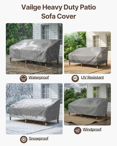 Vailge two-strap secure fit minimizes cover movement in wind