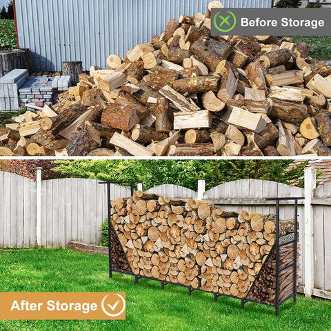 Vailge waterproof carrier bag included with firewood rack for easy transport