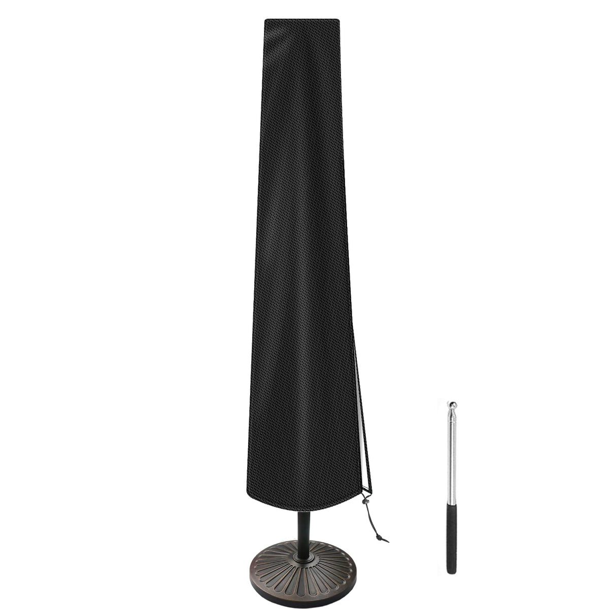 Vainlley patio umbrella cover on a 7-9 ft umbrella protecting from rain and dust