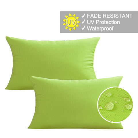 VAKADO green outdoor cushion cover designed for garden benches and UV protection