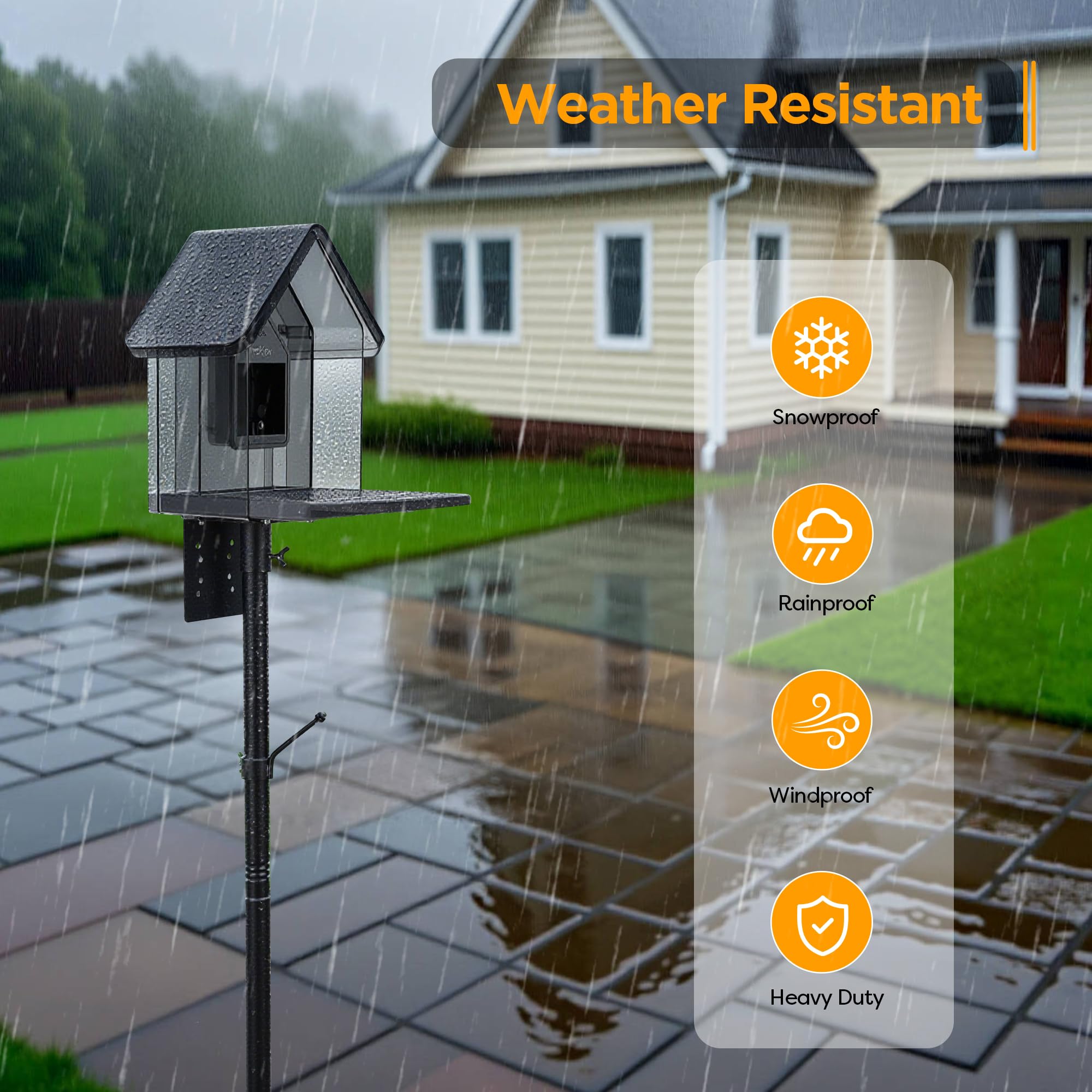 Vakiav heavy-duty metal pole built for feeders and solar panels in harsh weather.