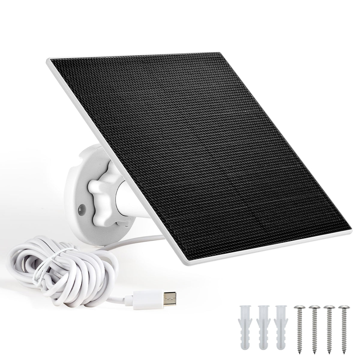 Vakiav solar panel 5V 3W front view powering outdoor devices