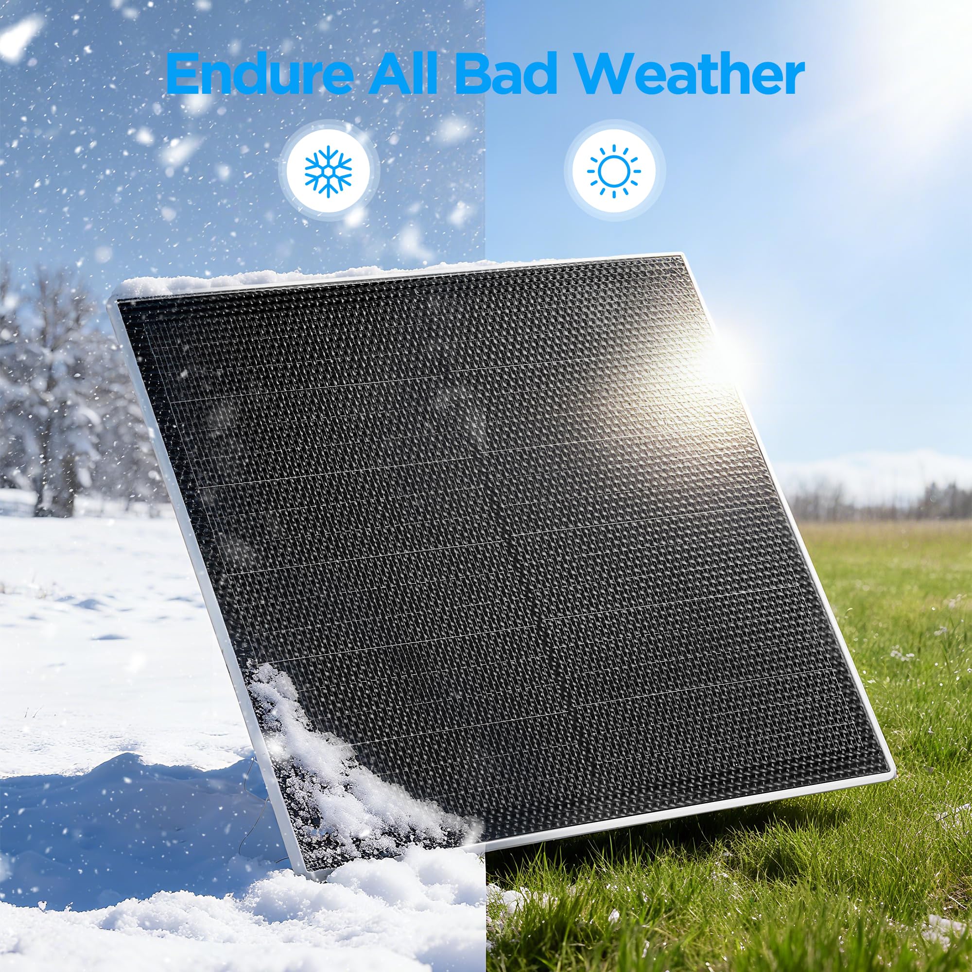 Vakiav solar panel 5V 3W installed on roof powering a security camera
