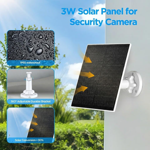 Vakiav solar panel 5V 3W side angle showing weather ready design