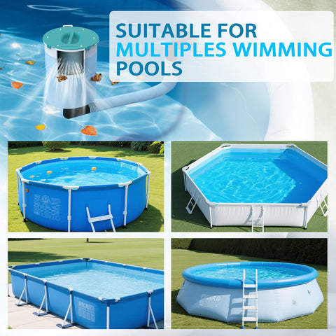 Valdorena 8-inch and 21-inch skimmer options fit your pool