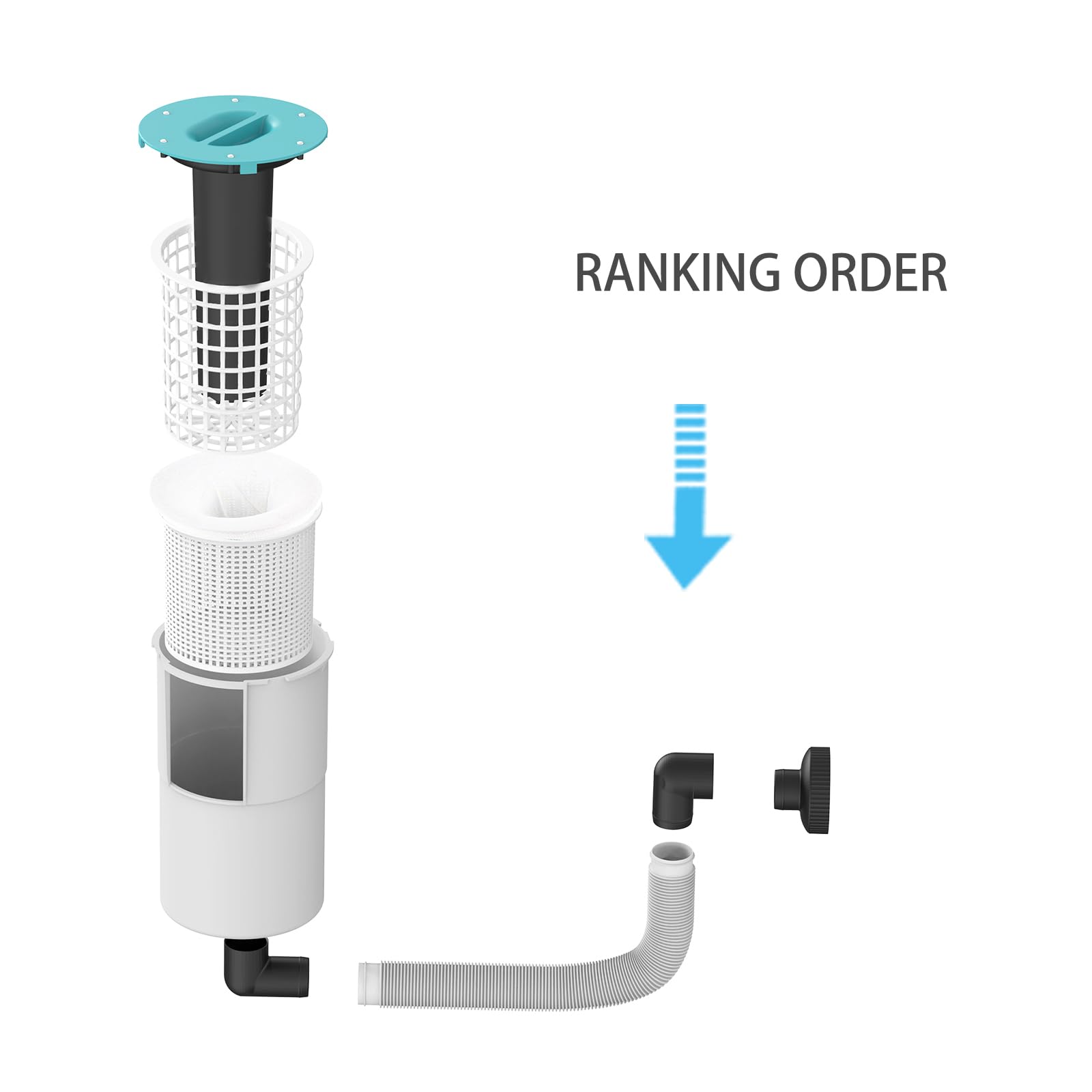 Valdorena complete skimmer package with components and instruction
