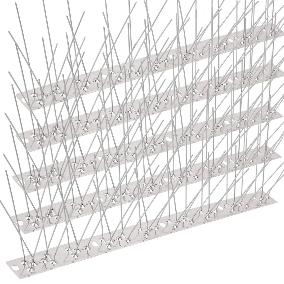 Valibe stainless steel bird spikes deter pigeons on exterior ledges with humane design.