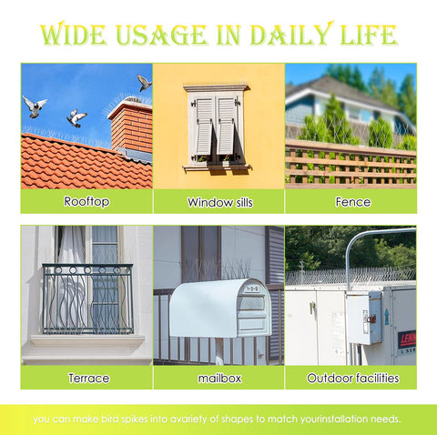Valibe spikes feature a flexible base for diverse outdoor applications.