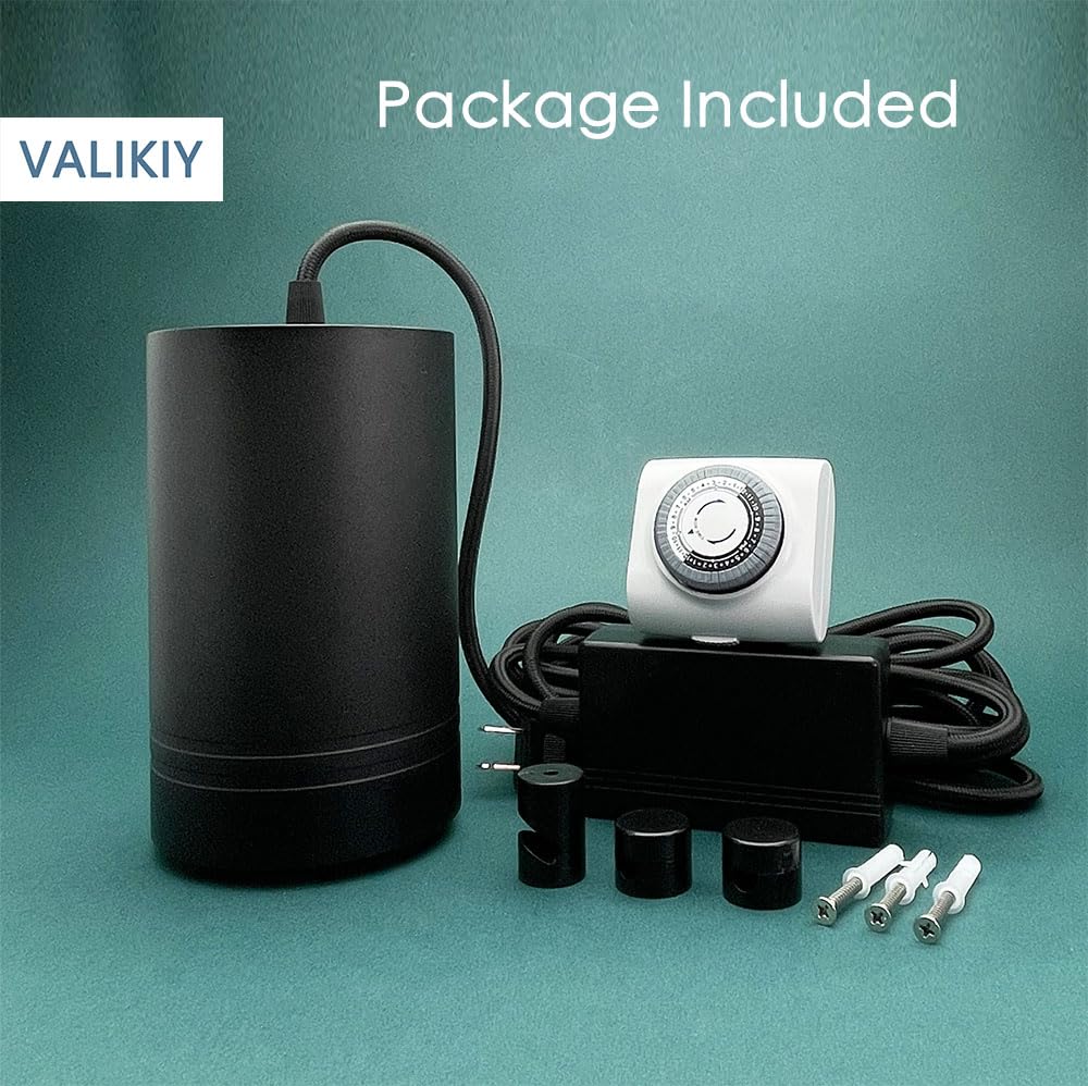 VALIKIY accessories pack includes timer and hardware for setup.