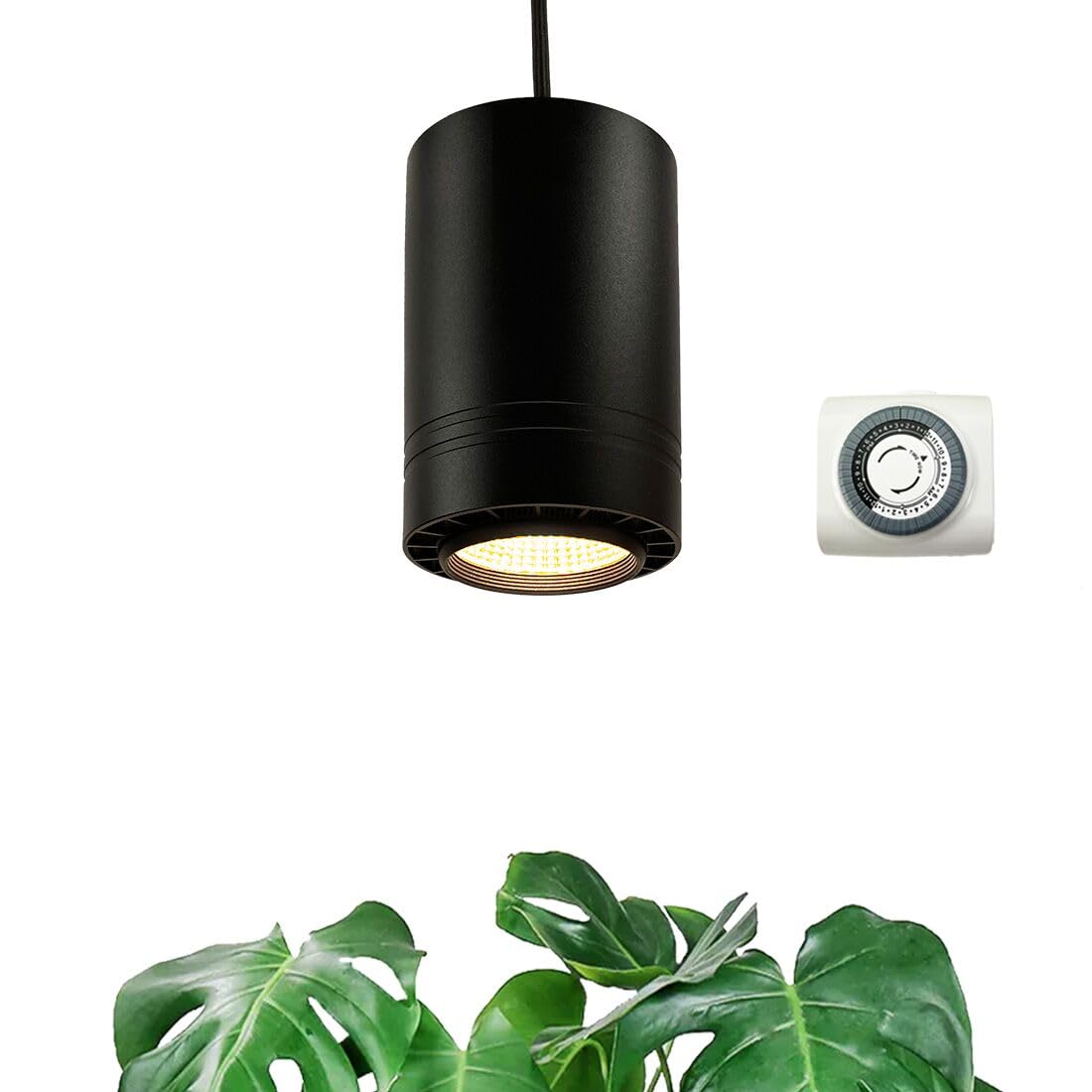 VALIKIY hanging grow light with durable aluminum and sandy finish for stylish indoor gardens.