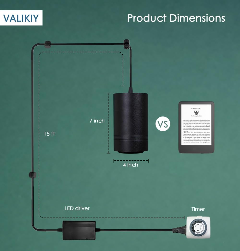 VALIKIY swag hook enables neat mounting and cord management.